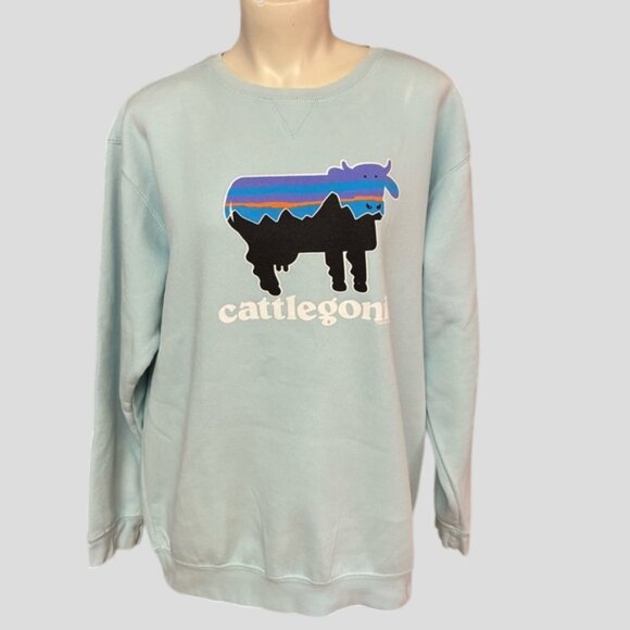 Cows "Cattlegonia" Parody Crewneck Sweatshirt Unisex - Picture 1 of 14